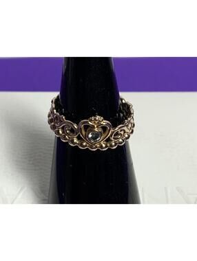 Pandora My Princess Tiara Ring Rose Gold  Clear Cz Sz 5